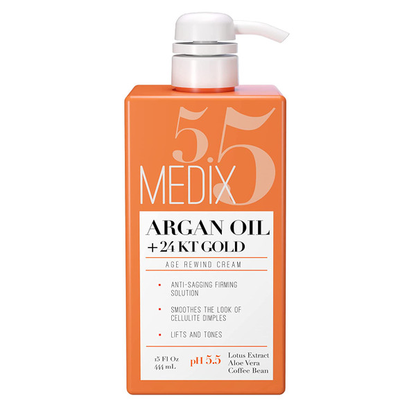 Medix 5.5 Argan Oil + 24KT Gold Age Rewind Cream 15 Oz