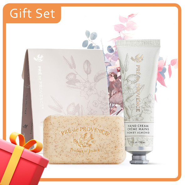 Pre de Provence Gift Set (150g Soap & 30ml Hand Cream) - Honey Almond Scented