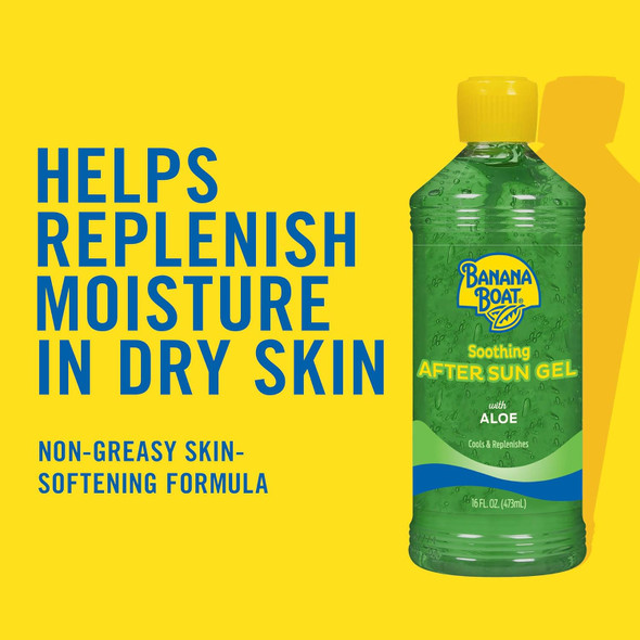 Helps Replenish with Banana Boat Soothing After Sun Gel with Aloe Vera 8 oz