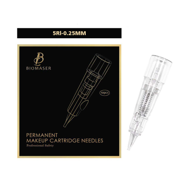 Biomaser 5RL-0.25MM Replacement Cartridge Needles (10 pcs)