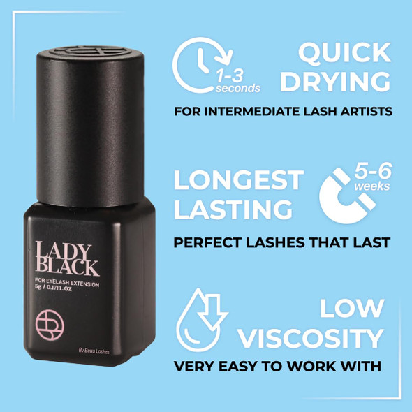 Sky Lady Black Eyelash Extension Glue 5g
