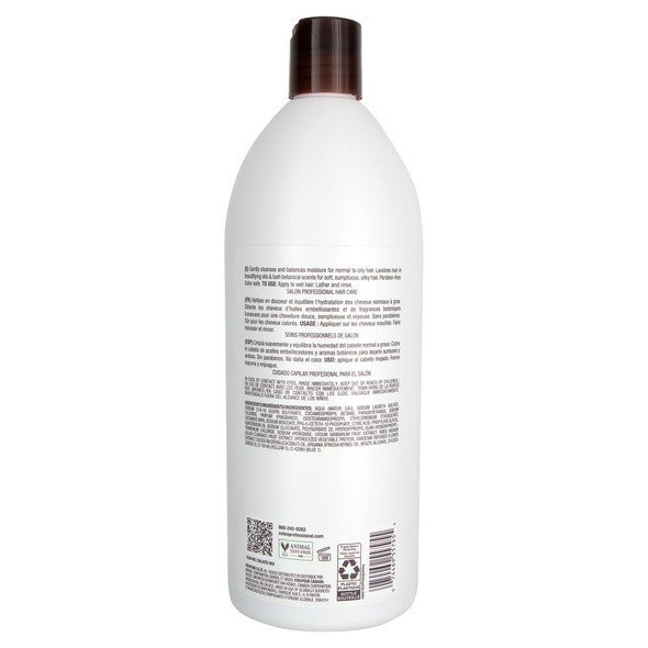 Back of Bain De Terre Green Meadow Balancing Shampoo 33.8 oz