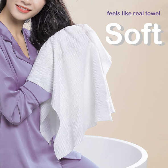 Soft  of Gen'C Béauty Disposable Large Compressed Bath Towel 55" x 28"