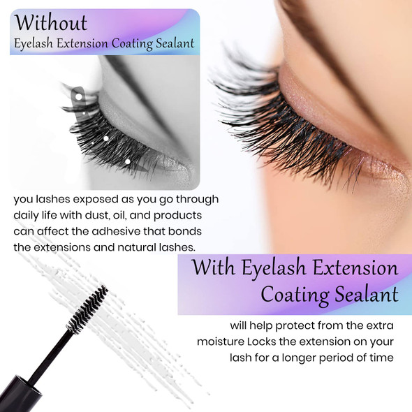Before and after about Gen'C Béauty Eyelash Extension Coating Sealant 0.35 oz
