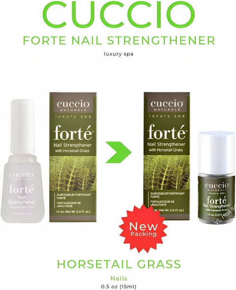 New Look for Cuccio Forte Horsetail Nail Strengthener 0.5 oz