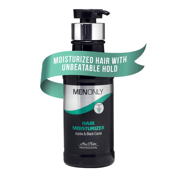 Mon Platin MenOnly Black Caviar Leave In Hair Cream for Men with Jojoba and Avocado Oil