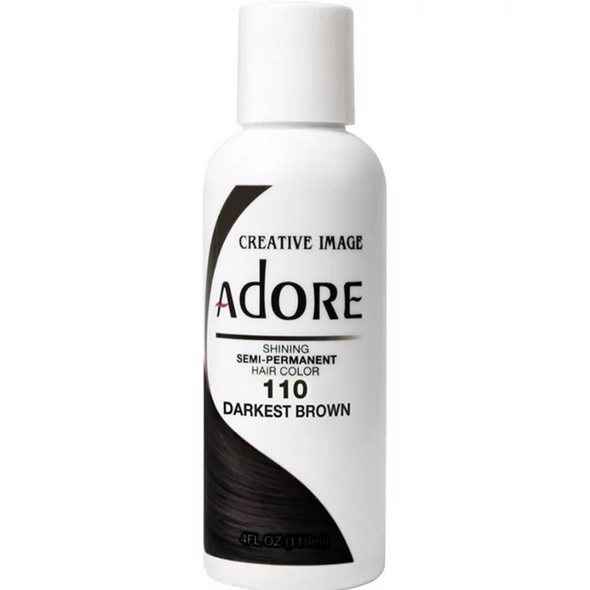 Adore Semi-Permanent Hair Color #110 Darkest Brown 4 oz