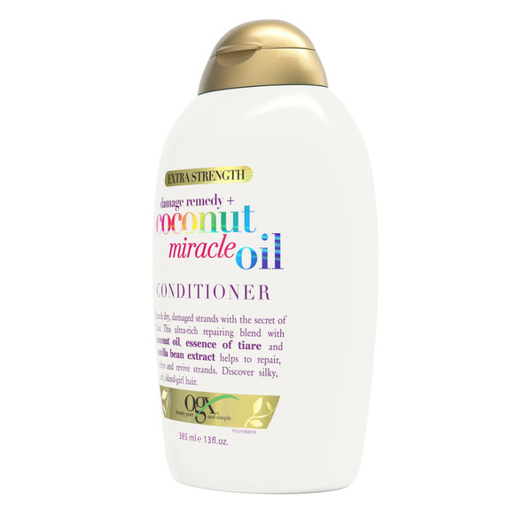 Side of OGX Coconut Miracle Oil Conditioner 13 oz