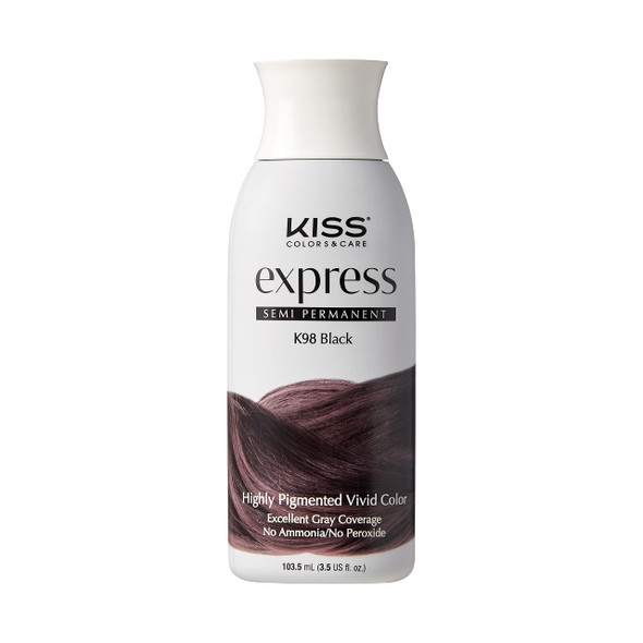 Kiss Express Color Semi Permanent K98 Black 3.5 oz