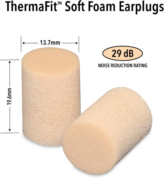 Each Size of Mack’s ThermaFit Soft Foam Earplugs