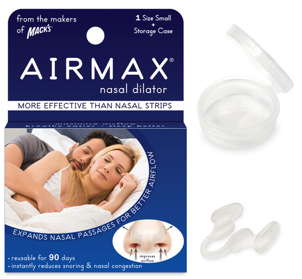 Mack's AIRMAX Nasal Dilator Small Clear for Better Sleep