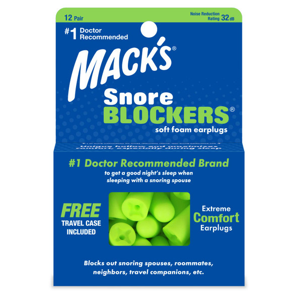 Mack’s Snore Blockers Soft Foam Earplugs 12 Pairs