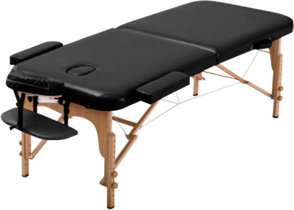 Gen'C Béauty Portable Massage Table 2 Folding with Wooden Leg