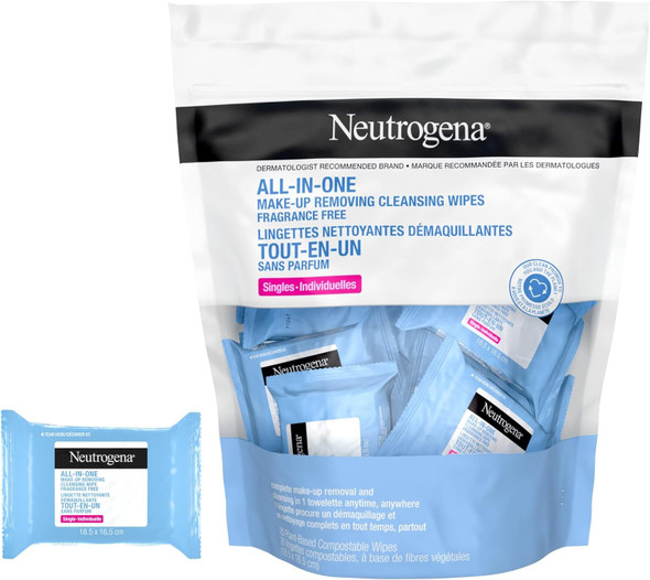 Neutrogena Fragrance-Free Makeup Remover Cleansing Wipes 20 Count