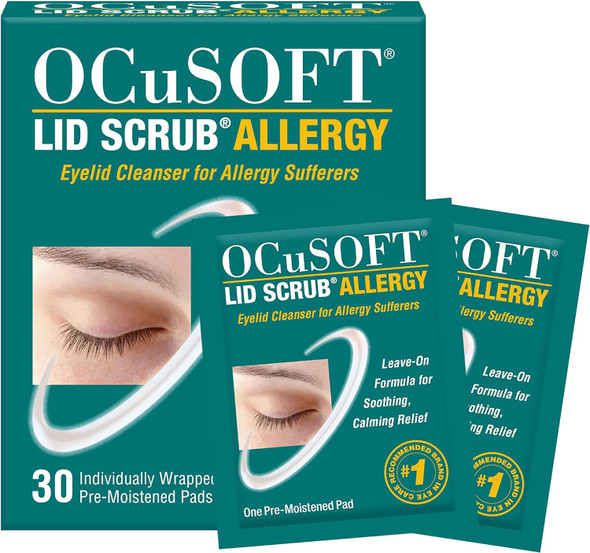 Ocusoft Lid Scrub Allergy Eyelid Cleanser 30 Count