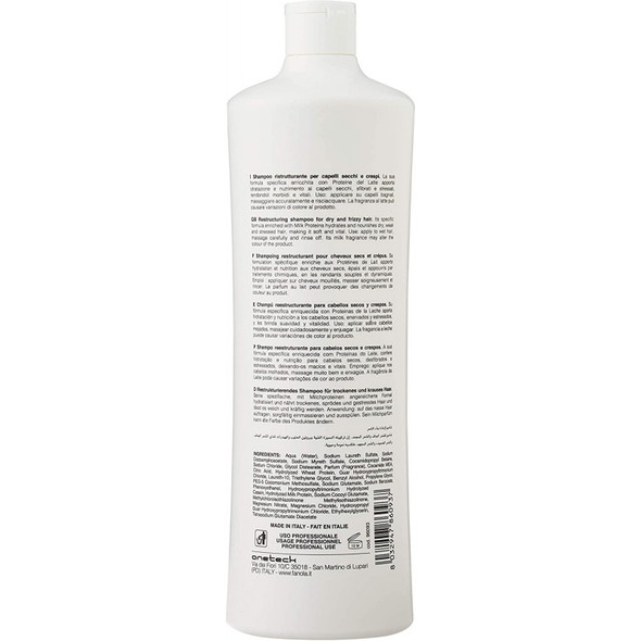 Back of Fanola Nutri Care Restructuring Shampoo 33.8 oz