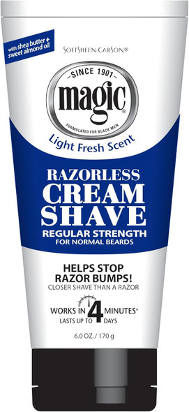 Magic Razorless Cream Shave Regular Strength 6 oz