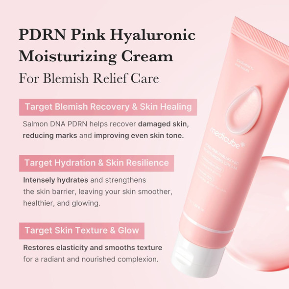 Medicube PDRN Pink Hyaluronic Moisturizing Cream 1.69 oz