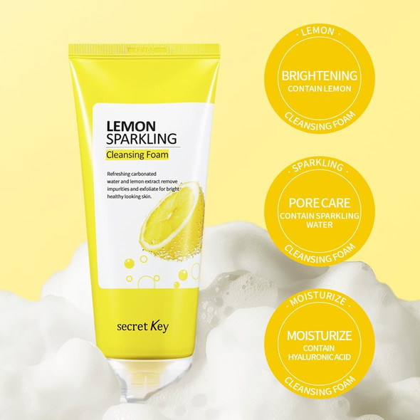 Secretkey Lemon Sparkling Cleansing Foam 7.05 oz