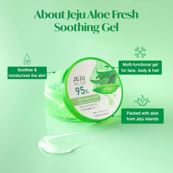 The Face Shop Jeju Aloe 95% Fresh Soothing Gel 10.1 oz