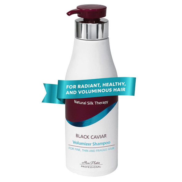 Mon Platin Black Caviar volumizer shampoo bottle