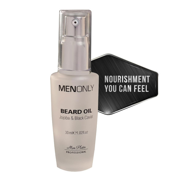 Mon Platin MenOnly beard oil bottle