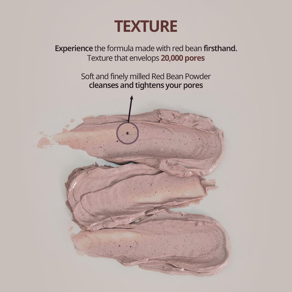Red bean pore tightening wash-off mask texture