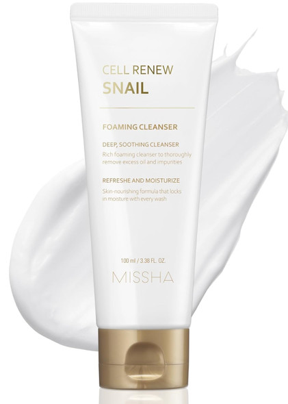 MISSHA Cell Renew Snail Foaming Cleanser bottle