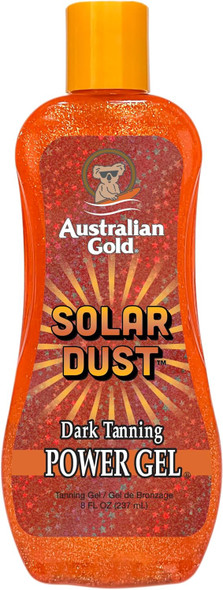 Australian Gold Solar Dust Outdoor Dark Tanning Power Gel 8 oz bottle