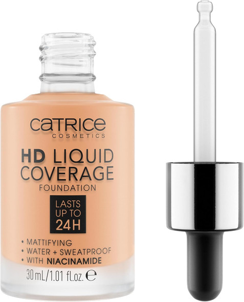 Catrice HD Liquid Coverage Foundation 038 Honey Beige bottle