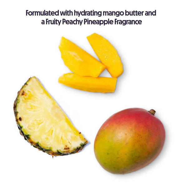 Lightweight, non-sticky formula with mango butter