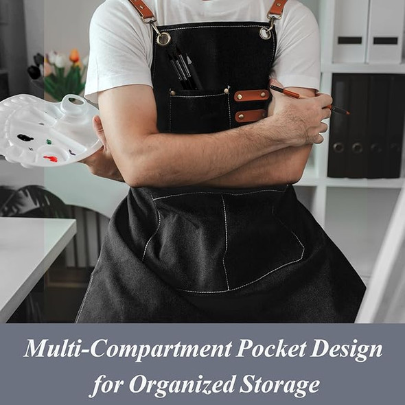 Heavy duty canvas work apron