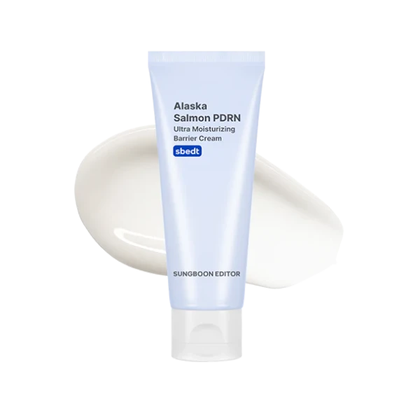 Rich moisturizing texture of Alaska Salmon PDRN barrier cream