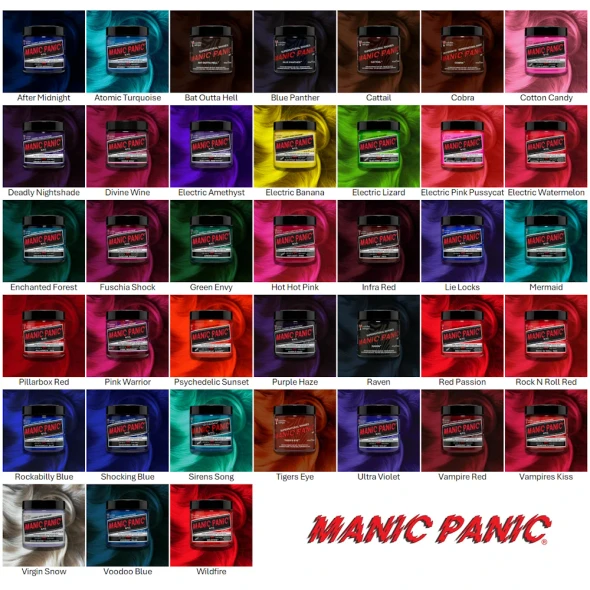 Manic Panic Semi Permanent Hair Color Cream full color shades selection