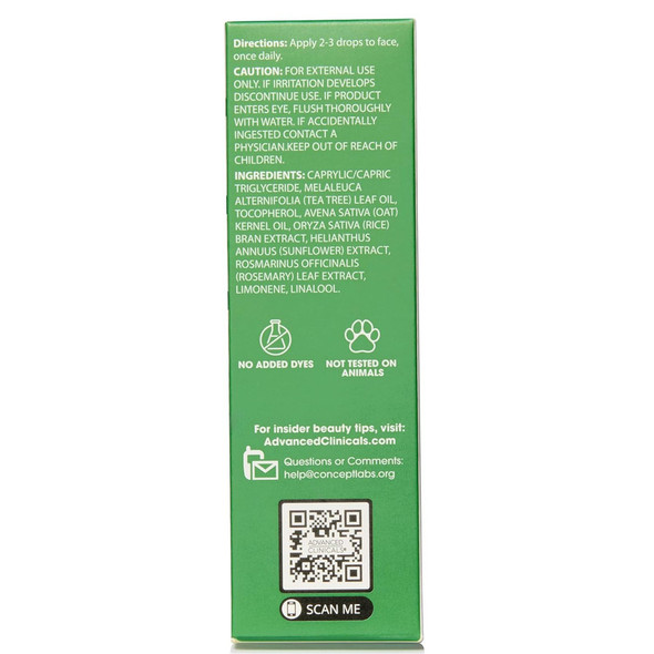 Advanced Clinicals Tea Tree Oil Facial Serum 1.8 fl oz / 53ml