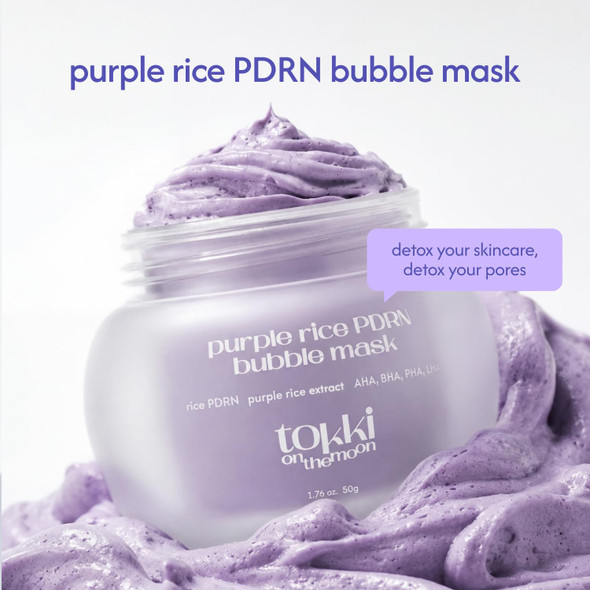 tokki on the moon Purple Rice PDRN Bubble Mask 50g / 1.76 oz - image 2