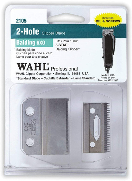 WAHL 2-Hole 6X0 Balding Blade #2105