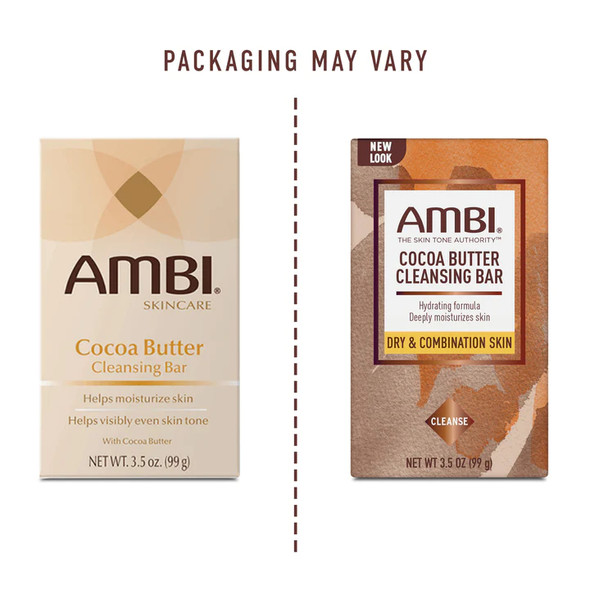 New look for Ambi Cocoa Butter Cleansing Soap 3.5 oz