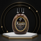 Premium studio shot of Ed Hardy Coconut Kisses tanning lotion on a sleek black display pedestal with soft lighting.