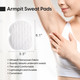Size of armpit sweat pads