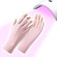 Gen'C Béauty Anti UV Light Fingerless Manicure Gloves- pink