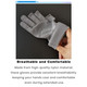 Breathable and comfortable about Gen'C Béauty Open Finger Nylon Adhesive Work Gloves