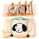 4 individual pouches in Gen'C Béauty 4 in1 Hanging Roll Up Dog Pattern Makeup Bag