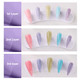 Different Results of Gen'C Béauty UV Nail Gel 6 Colors Kit Icey Rainbow