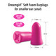 Size of Mack's Dreamgirl Soft Foam Earplugs Pink
