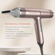 Technical Features of GAMA IQ Perfetto Professional Hair Dryer Rose Gold