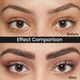 Before and after using the Gen'C Béauty Smooth Retractable Eyebrow Pencil