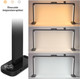 3 Colors of Gen'C Béauty Half Moon Lash Light Desktop Black