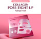 Close-up of Korean collagen sheet mask for pore tightening and firming