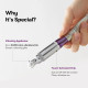 Combining revolutionary micro-needling technology with an ultra-micro-vibration applicator
delivering professional-grade lifting results